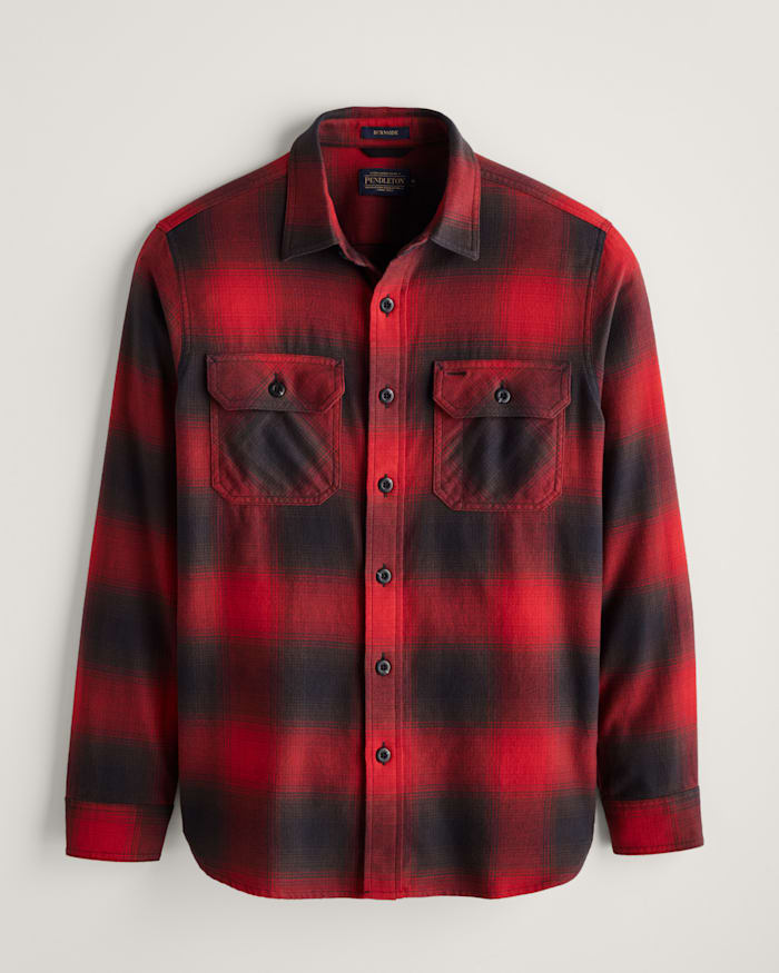 MEN'S PLAID BURNSIDE DOUBLEBRUSHED FLANNEL SHIRT